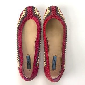 Prada Madras Flats Size 37.5